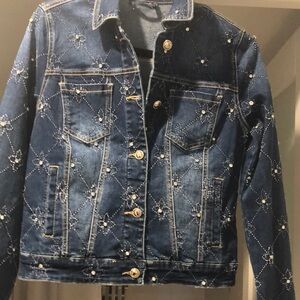 Never worn : Ladies Embellished Jean Jacket